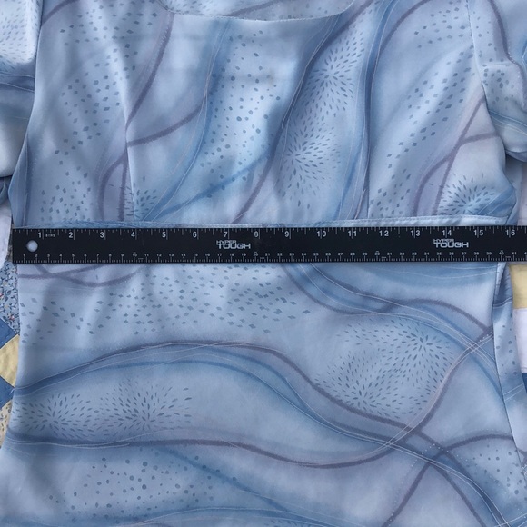 Y2K Vintage 90βs Babydoll Bell Sleeve Blouse square Neck retro top - Picture 4 of 7